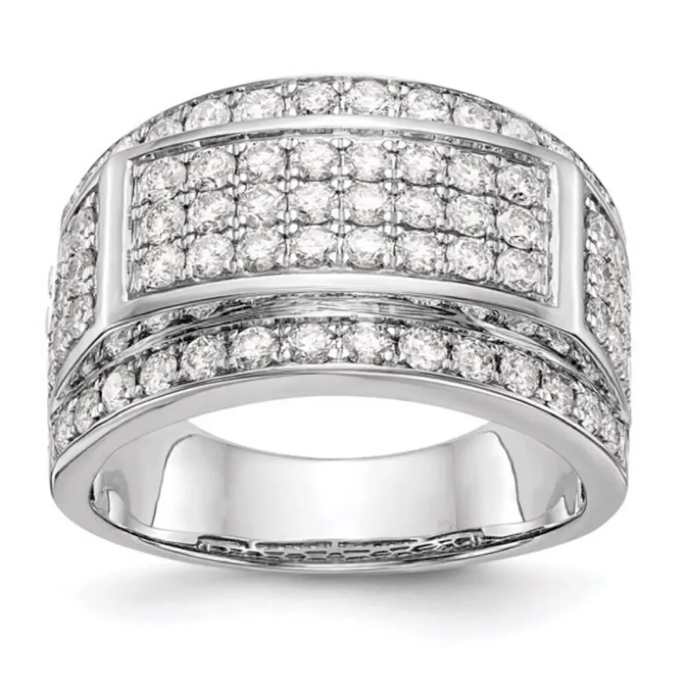 14k Lab Grown Diamond SI1/SI2, G H I, Men's Band